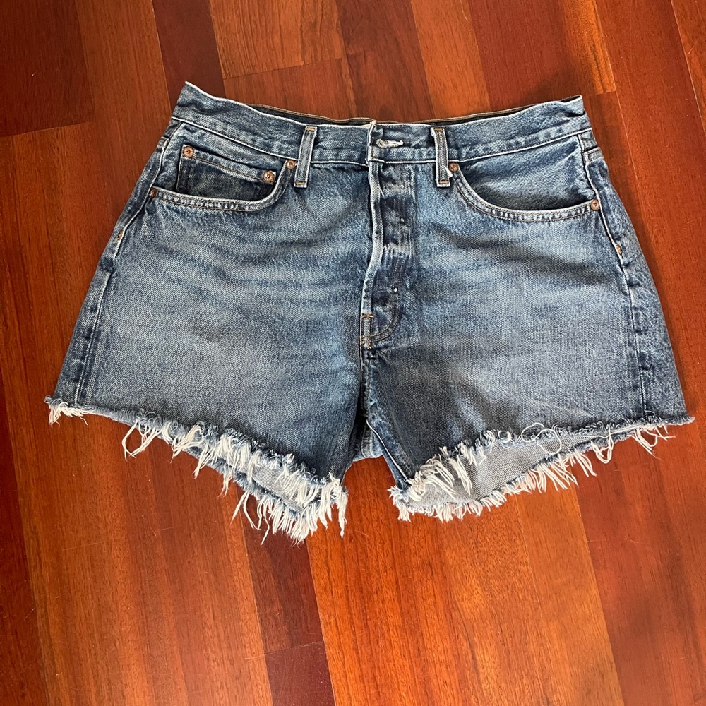 Agolde Denim Parker Long Shorts